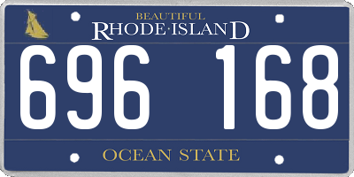 RI license plate 696168