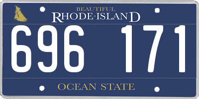 RI license plate 696171
