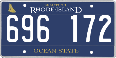 RI license plate 696172