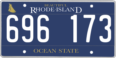 RI license plate 696173