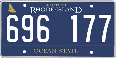 RI license plate 696177