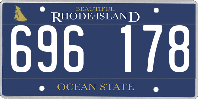 RI license plate 696178
