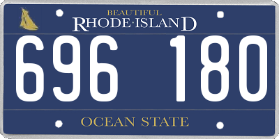RI license plate 696180