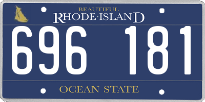 RI license plate 696181