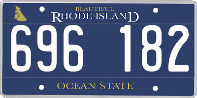 RI license plate 696182