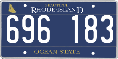 RI license plate 696183