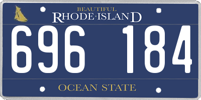 RI license plate 696184