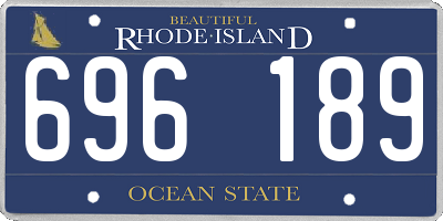 RI license plate 696189