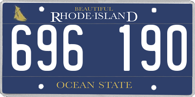 RI license plate 696190
