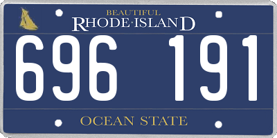 RI license plate 696191