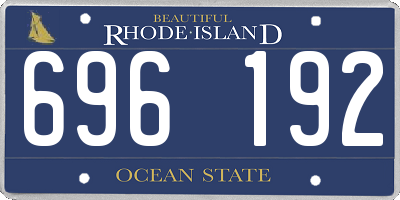 RI license plate 696192