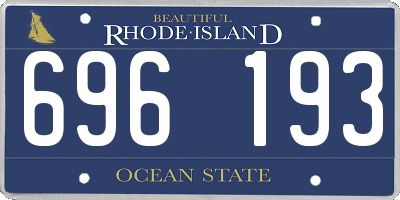 RI license plate 696193