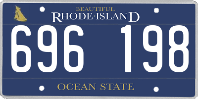 RI license plate 696198