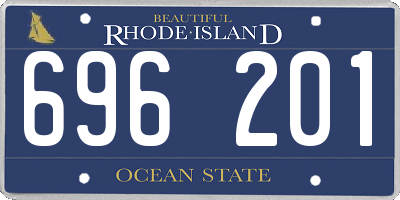 RI license plate 696201