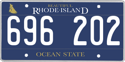 RI license plate 696202