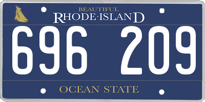 RI license plate 696209