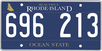 RI license plate 696213