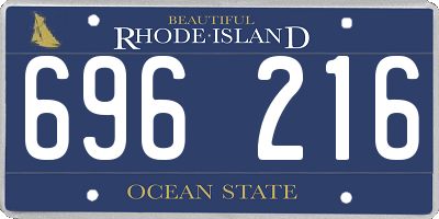RI license plate 696216