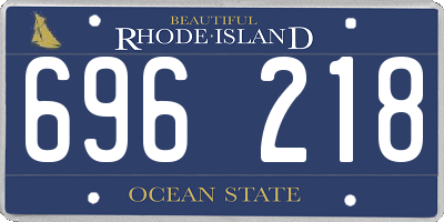 RI license plate 696218