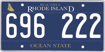 RI license plate 696222