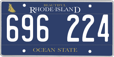 RI license plate 696224