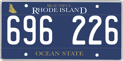 RI license plate 696226