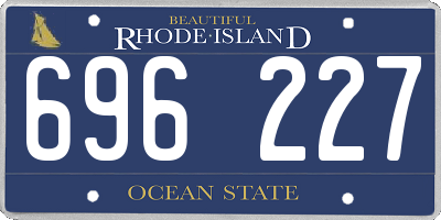 RI license plate 696227