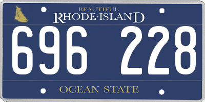 RI license plate 696228