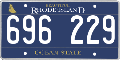 RI license plate 696229