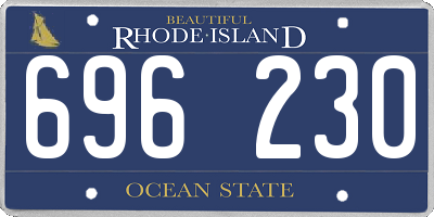 RI license plate 696230