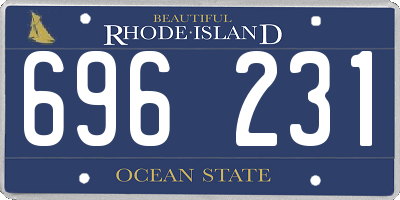 RI license plate 696231