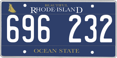 RI license plate 696232
