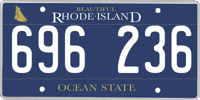RI license plate 696236
