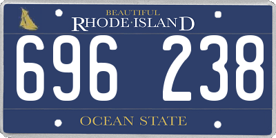 RI license plate 696238