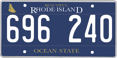 RI license plate 696240