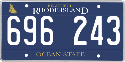 RI license plate 696243