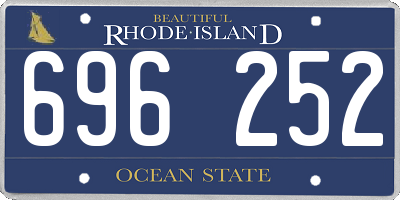 RI license plate 696252