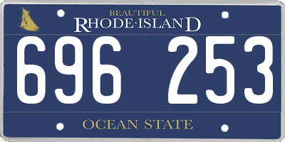 RI license plate 696253