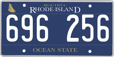 RI license plate 696256