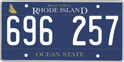RI license plate 696257