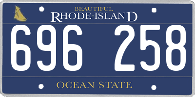 RI license plate 696258