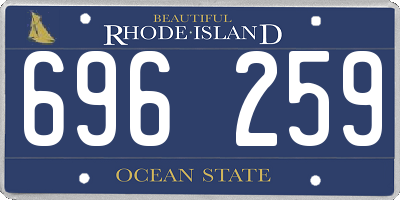RI license plate 696259