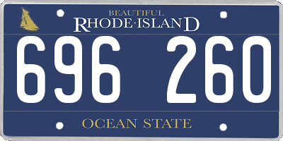 RI license plate 696260