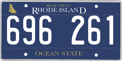 RI license plate 696261