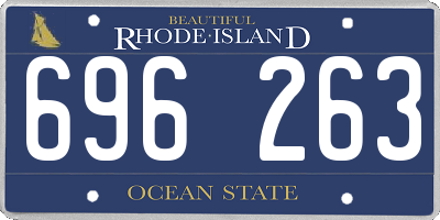 RI license plate 696263