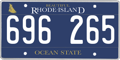 RI license plate 696265