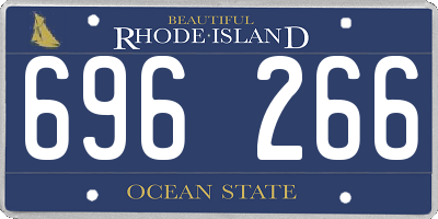 RI license plate 696266