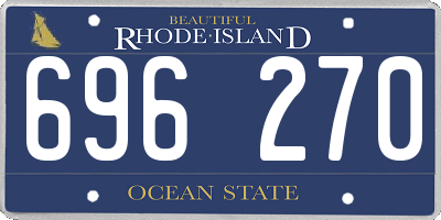 RI license plate 696270