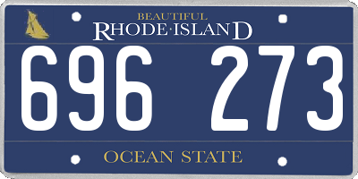 RI license plate 696273