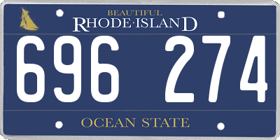 RI license plate 696274